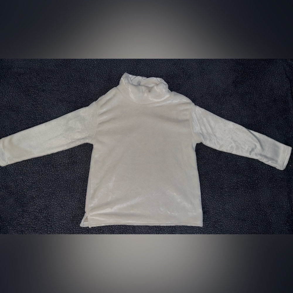 Soft Pullover Sweatshirt With Turtle Neck